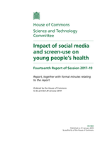 House of Commons Science and Technology Committee Report : Impact of social media and screen-use on young people’s health