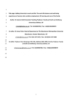 Adding University to work and life: The work-life balance and well-being experiences of women who combine employment, HE learning and care of the family