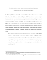 Seven strong claims about successful school leadership revisited