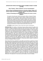 Anticipatory effects on whole-body dynamic stability in side cutting