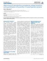 Attainment of reproductive competence, phase transition, and quantification of juvenility in mutant genetic screens