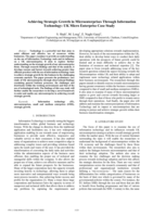 Achieving strategic growth in microenterprises through information technology: UK micro enterprise case study