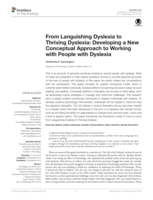 From languishing dyslexia to thriving dyslexia: developing a new conceptual approach to working with people with dyslexia