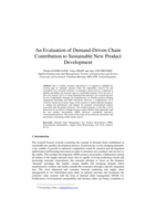 An evaluation of demand focused chain contribution to industrial sustainability