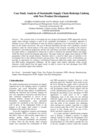 Case study analysis of sustainable supply chain redesign linking with new product development