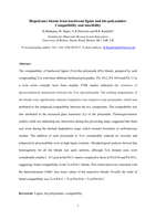 Biopolymer blends from hardwood lignin and bio-polyamides: Compatibility and miscibility