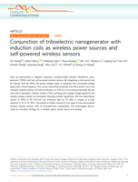 Conjunction of triboelectric nanogenerator with induction coils as wireless power sources and self-powered wireless sensors