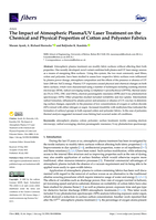 The impact of atmospheric plasma/UV laser treatment on the chemical and physical properties of cotton and polyester fabrics