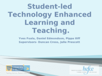 Student led reflections on a HEFCE funded project