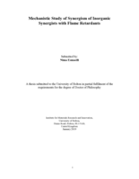 Mechanistic study of synergism of inorganic synergists with flame retardants
