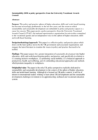Sustainability 2030: a policy perspective from the University Vocational Awards Council