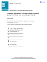 Leisure in Middletown: cultural change and social capital in an inter-war American community