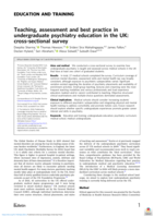 Teaching, assessment and best practice in undergraduate psychiatry education in the UK: cross-sectional survey