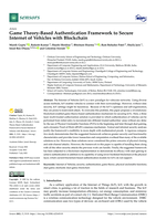 Game theory-based authentication framework to secure internet of vehicles with blockchain