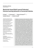 Blockchain-based multi-layered federated extreme learning networks in connected vehicles