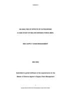 An analysis of outsourcing a case study of Malawi Defence Force (MDF)