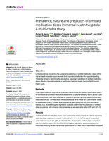 Prevalence, nature and predictors of omitted medication doses in mental health hospitals: A multi-centre study.