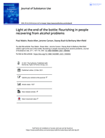 Light at the end of the bottle: flourishing in people recovering from alcohol problems