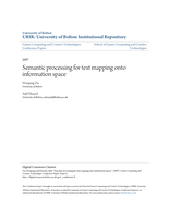Semantic processing for text mapping onto information space