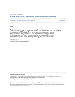 Measuring perceptual and motivational facets of computer control: the development and validation of the computing control scale