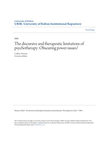 The discursive and therapeutic limitations of psychotherapy: obscuring power issues?