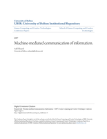 Machine-mediated communication of information