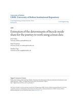Estimation of the determinants of bicycle mode share for the journey to work using census data
