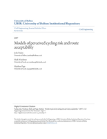 Models of perceived cycling risk and route acceptability