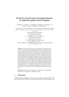 The RAGE advanced game technologies repository for supporting applied game development