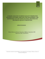 A triadic analysis of service quality perspective between customer, employee and management : the knowledge gap and cross cultural influence on the service quality perception.