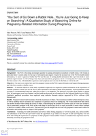 “You sort of go down a rabbit hole...you’re just going to keep on searching”: A qualitative study of searching online for pregnancy-related information during pregnancy