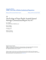 The Ecology of Najas flexilis. Scottish Natural Heritage Commissioned Report No. 017