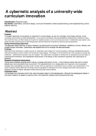 A cybernetic analysis of a university-wide curriculum innovation