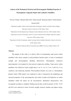 Analyses of the mechanical, electrical and electromagnetic shielding properties of thermoplastic composites doped with conductive nanofillers