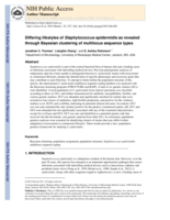 Differing lifestyles of Staphylococcus epidermidis as revealed through Bayesian clustering of multilocus sequence types