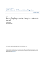 Taking the plunge: moving from print to electronic journals