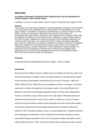 An English Chautauqua: the National Home Reading Union and the development of rational holidays in late Victorian Britain