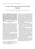 An active microwave sensor for near field imaging