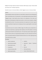 Bridging the skills gap: Apprentice Assistant Practitioners (AAP) having an impact in Mental Health Care Services. Part 3: The Mentor experience