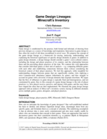 Game Design Lineages: Minecraft’s Inventory