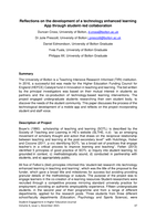 Reflections on the development of a technology enhanced learning App through student–led collaboration