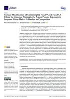 Surface Modification of Commingled Flax/PP and Flax/PLA Fibres by Silane or Atmospheric Argon Plasma Exposure to Improve Fibre−Matrix Adhesion in Composites