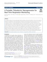 A portable triboelectric nanogenerator for real-time respiration monitoring.