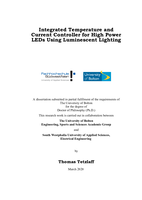 Integrated temperature and current controller for high power LEDs using luminescent lighting