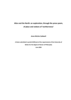 Alice and the North: an exploration, through the prose poem, of place and notions of ‘northernness’