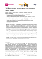 The application of auxetic material for protective sports apparel