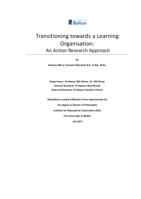 Transitioning towards a learning organisation : an action research approach