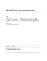 The Co-operative Holidays Association and the cultural formation of countryside leisure practice