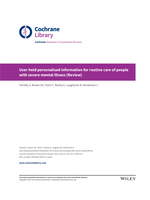 User-held personalised information for routine care of people with severe mental illness (Review)