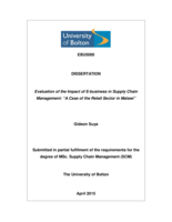 Evaluation of the Impact of E-business in Supply Chain Management: “A Case of the Retail Sector in Malawi”
